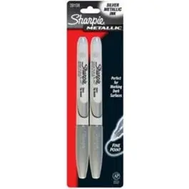 2-Pack Sharpie Silver Metallic Fine-Point Permanent Markers 1