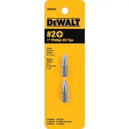 #2 Phillips Insert Bit Tip, 1-In., 2-Pk. 1