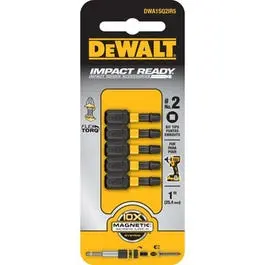 #2 Square Impact-Ready Power Bit, 2-In., 5-Pk. 1