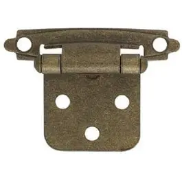 2 X 3/4-In. Antique Brass Overlay Hinges, 2-Pk. 1