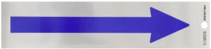 2  X 8 Blue And Nickel Arrow Sign 1