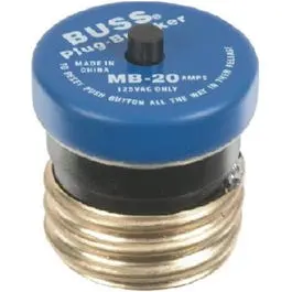 20-Amp 125V Edison Base Plug Fuse Circuit Breaker 1
