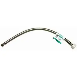 20-In. Toilet Connector, Braided Stainless Steel, 3/8 Compression X 7/8-In. Female Ballcock Thread 1