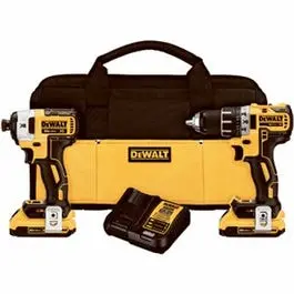 20-Volt Max Xr Cordless Combo Kit, Drill/Driver + Impact Driver, Brushless Motor, 2 Lithium-Ion Batteries 1