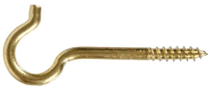 .207X3-5/8 Solid Brass Screw Hook 1