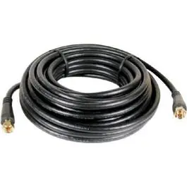 25-Ft. Black Rg6 Coaxial Cable With "F" Connectors 1