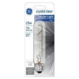 25-Watt Clear Tubular Light Bulb, Medium Base, 248 Lumens, 5-5/8-In. 1