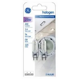 25-Watt T4 Quartz Halogen Light Bulbs, 2-Pk. 1