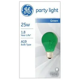 25-Watt Transparent Green Party Bulb 1