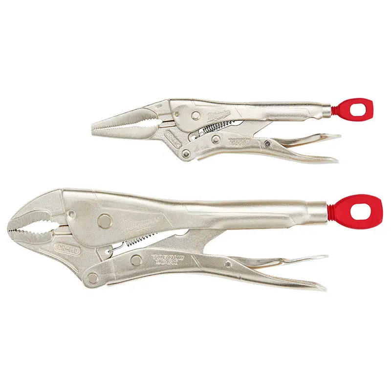 2Pc 10 In. Curved Jaw & 6 In. Long Nose Torque Lock™ Locking Pliers Set 1