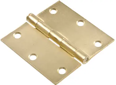 3.5  Satin Brass Sq Hinge 1