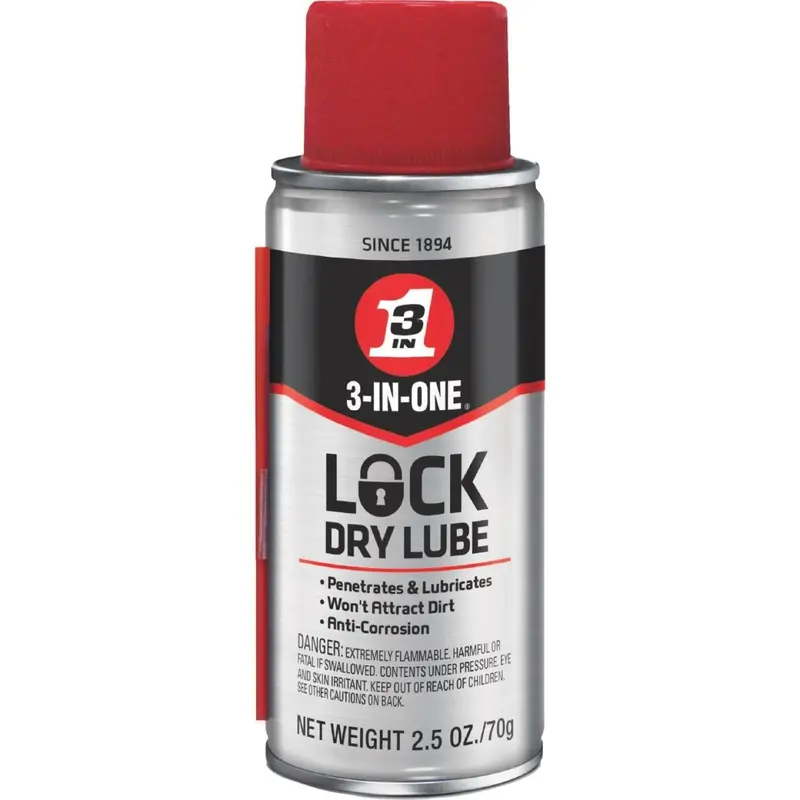 3-In-One 2.5 Oz. Aerosol Lock Dry Lubricant 1