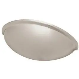 3-In. Satin Nickel Plain Cup Cabinet Pull 1