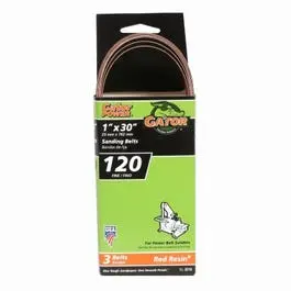 3-Pk., 1 X 30-In. 120-Grit Bi-Directional Sanding Belt 1
