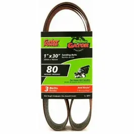 3-Pk., 1 X 30-In. 80-Grit Bi-Directional Sanding Belt 1