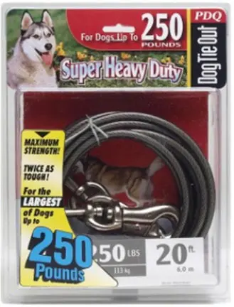 30 Ft Gray Tie-Out Cable 1
