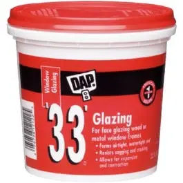 33' Window Glazing Compound, White, 1-Pt. 1