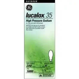 35-Watt Lucalox High Pressure Sodium Light Bulb 1