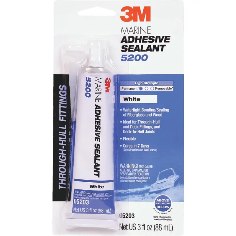 3M 3 Oz. White Marine Adhesive Sealant 5200 1