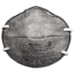 3M 3M™ Particulate Respirator 8247, R95, With Nuisance Level Organic Vapor Relief, 120 Ea/Case 1