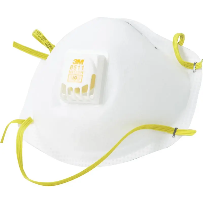 3M N95 Woodworking, Sanding And Fiberglass Valved Respirator (10-Pack) 1