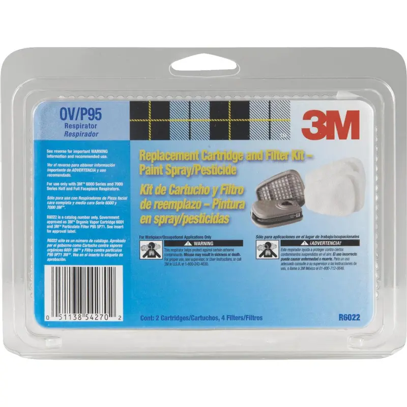 3M Ov/P95 Paint Replacement Filter Cartridge With Pre-Filter Pack (2-Pack) 1