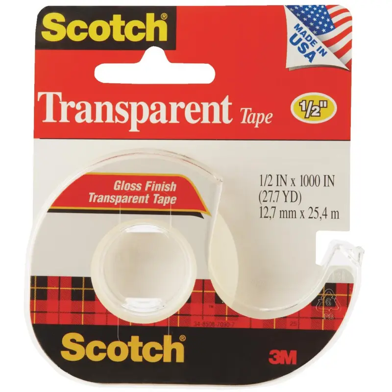 3M Scotch 1/2 In. X 1000 In. Transparent Tape 1