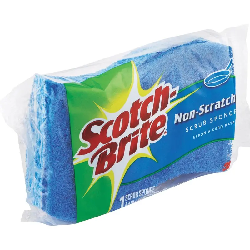 3M Scotch-Brite 4.4 In. X 2.6 In. Blue Scratch Free Scrub Sponge 1