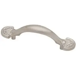 4.5-In. Satin Nickel Fan Cabinet Pull 1