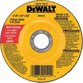 4.5 X .25-In. Fast Metal-Cutting Wheel 1