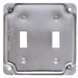 4-Inch Flat Corner Double Toggle Switch Box Cover 1