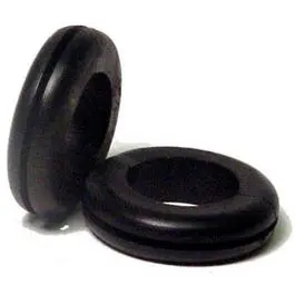 4-Pk. 1/2-In. I.D. Flexible Black Vinyl Hole Grommet 1