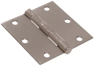 4  Satin Nickel Sq Hinge 1