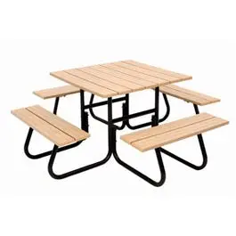 4-Sided Round Tubular Picnic Table Frame 1