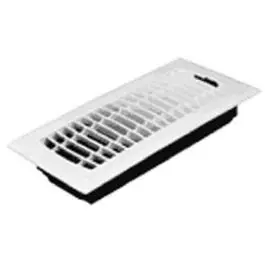4 X 10-Inch Plastic White Contemporary Floor Register 1