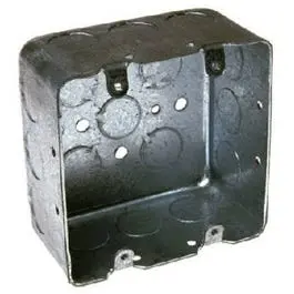 4 X 2-1/8-Inch Drawn Corners 2 Gang Square Box 1
