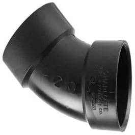 45-Degree Pipe Ell, Abs Dwv, 1-1/2-In. 1