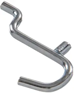 5/8  Zinc Plated Peg Curved Hook 8 Count 1