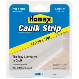 5-Ft. White Tub & Floor Caulkstrip 1