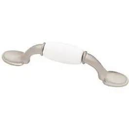 5-In. Satin Nickel Insert Spoon Foot Cabinet Pull 1