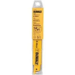 5-Pk., 6-In. 14-Tpi Bi-Metal Reciprocating Saw Blade 1