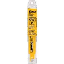 5-Pk., 6-In. 24-Tpi Bi-Metal Reciprocating Saw Blade 1