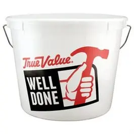 5-Qt. White Plastic Paint Pail 1