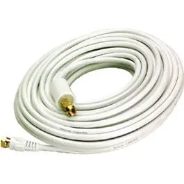 50-Ft. White Rg6 Coaxial Cable With "F" Connectors 1