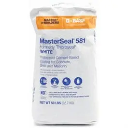 581 Waterproof Coating, Cement Based, White, 50-Lbs. 1