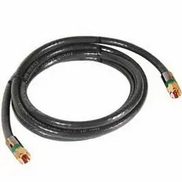 6-Ft. 18 Awg Black Quad Shielded Rg6 Coaxial Cable 1