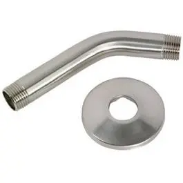 6-Inch Brushed Nickel Shower Arm With Flange 1