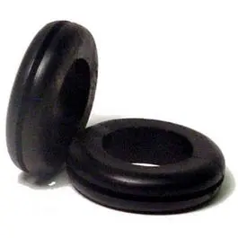 6-Pk. 1/4-In. I.D. Flexible Black Vinyl Hole Grommet 1