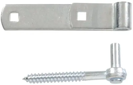6  Zinc Plated 2 Hk Strap Hinge/Pk 1