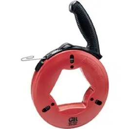 65-Ft. 1/8-In. Upper Hand Carbon Steel Wire Fish Tape With Wrist Saver Handle 1